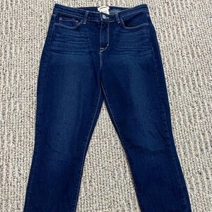 L'AGENCE Women's Skinny Jeans in Dark Indigo Blue